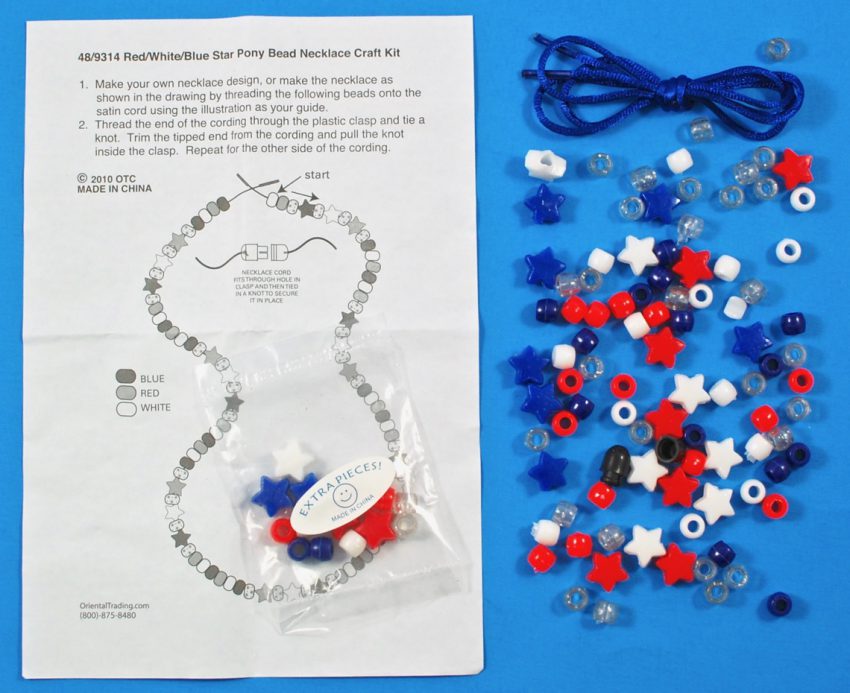 patriotic necklace craft