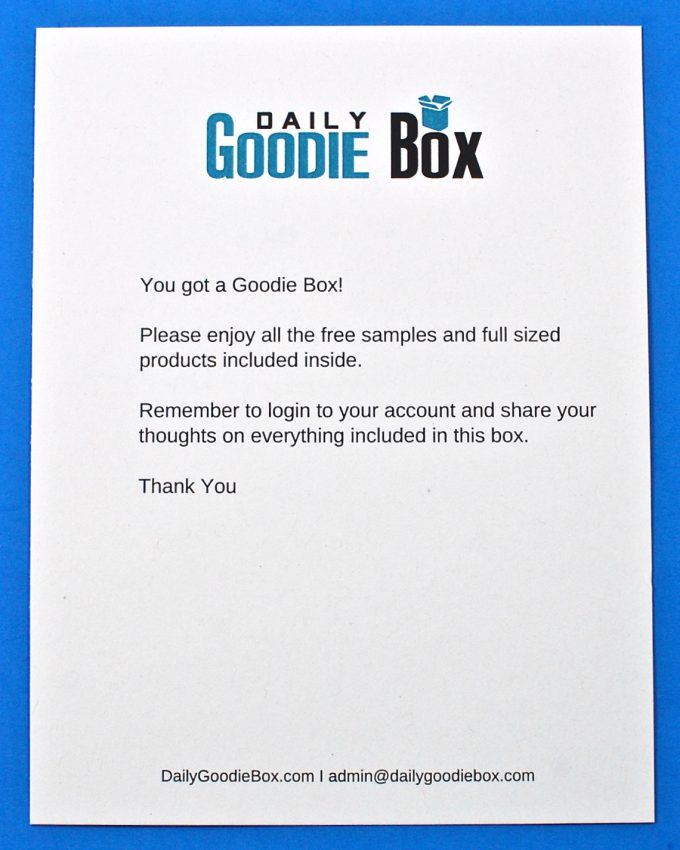 Daily Goodie Box contents