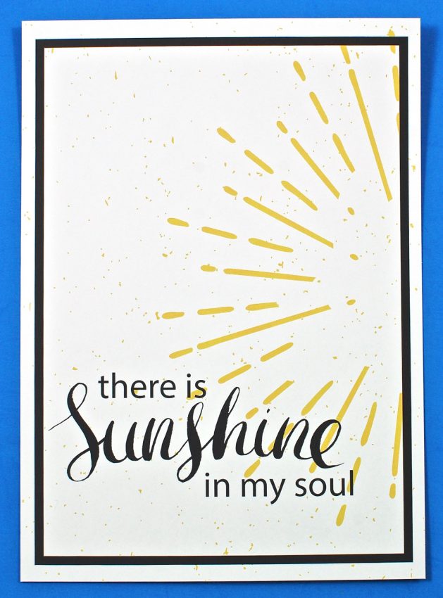 Sunshine in my soul print