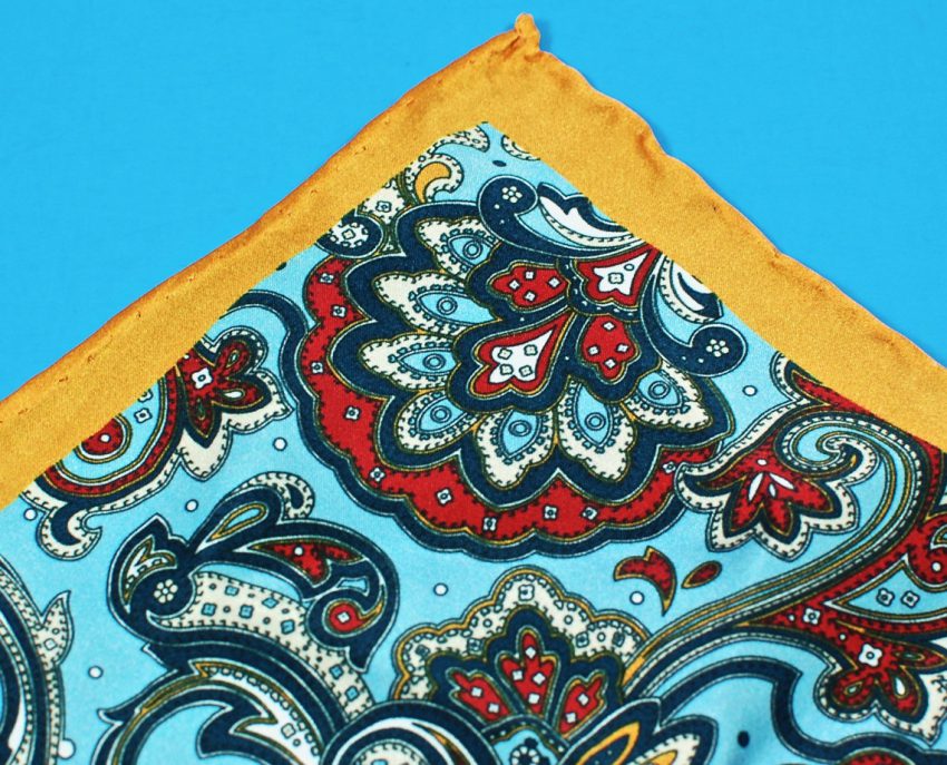 paisley silk pocket square