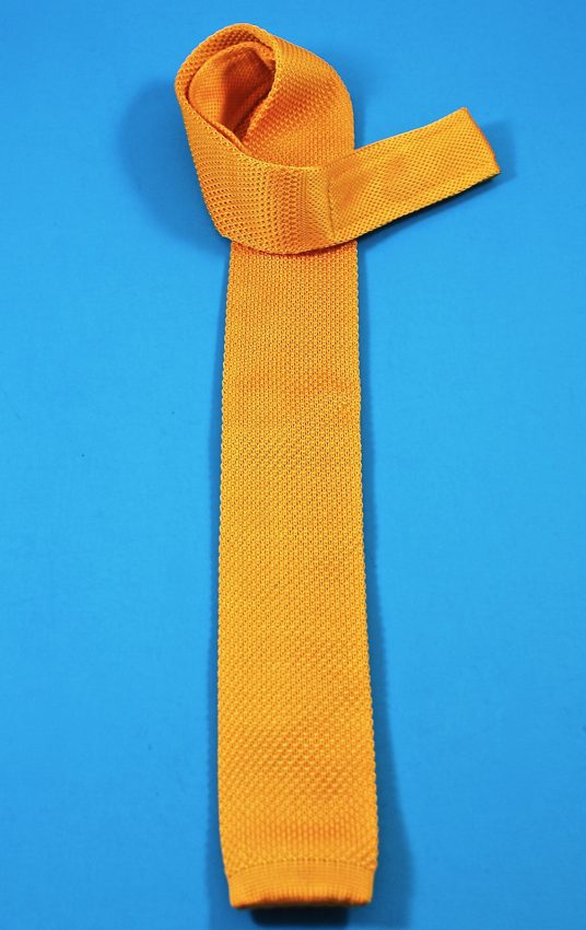 mustard yellow knit tie
