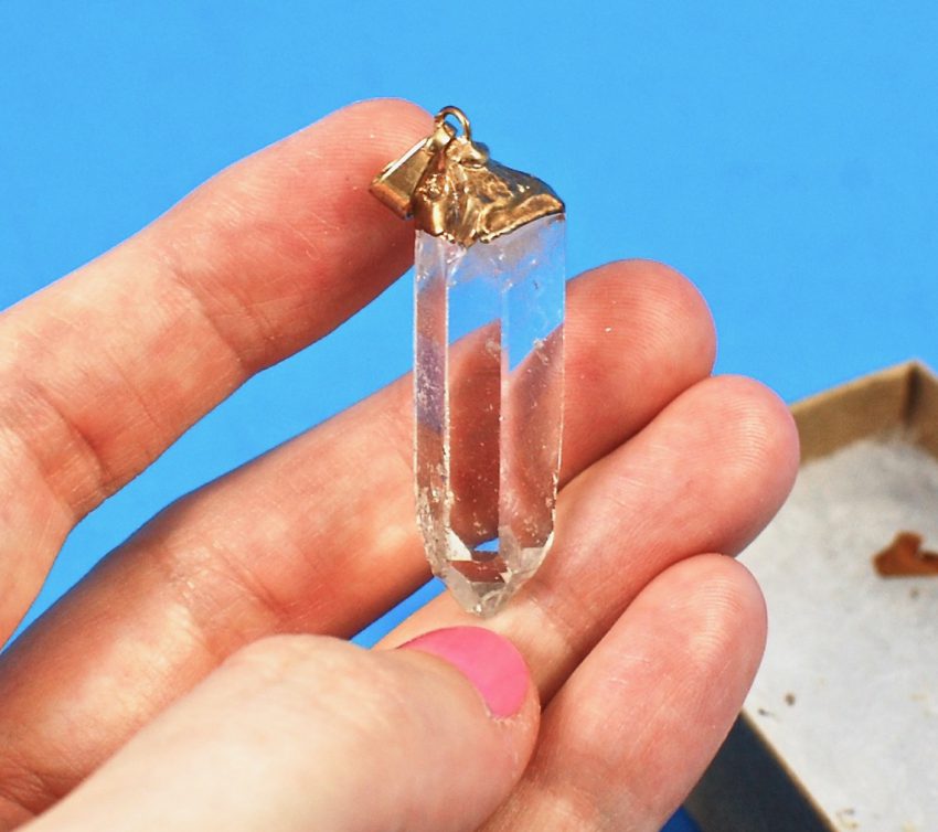 pink lemurian crystal