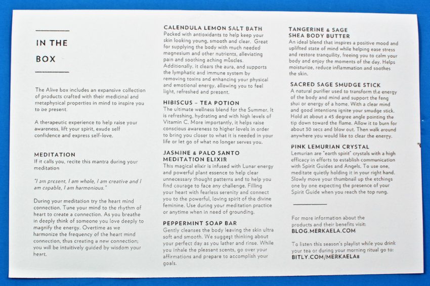 Merkaela box contents