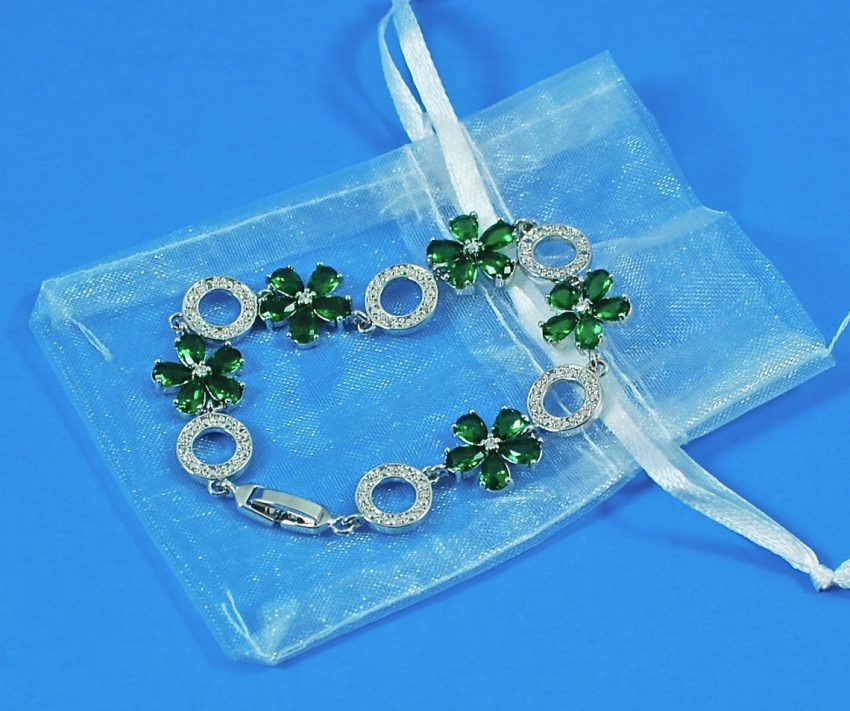 green flower bracelet