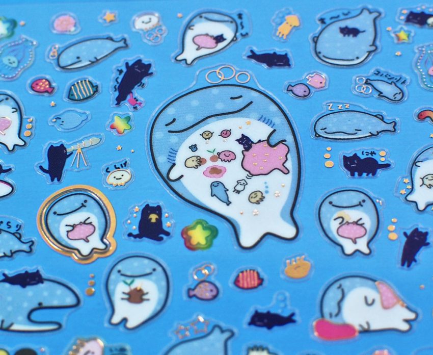 happy whale stickers
