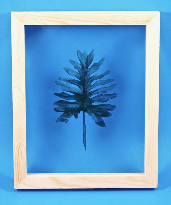 Leaf on Glass framed art