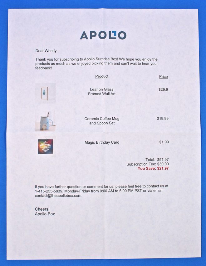 Apollo Surprise Box review