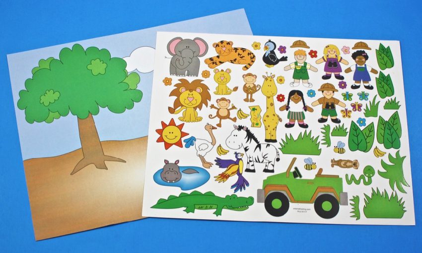 safari sticker scene