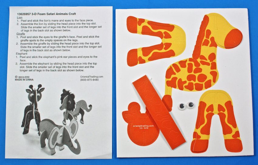 giraffe foam craft