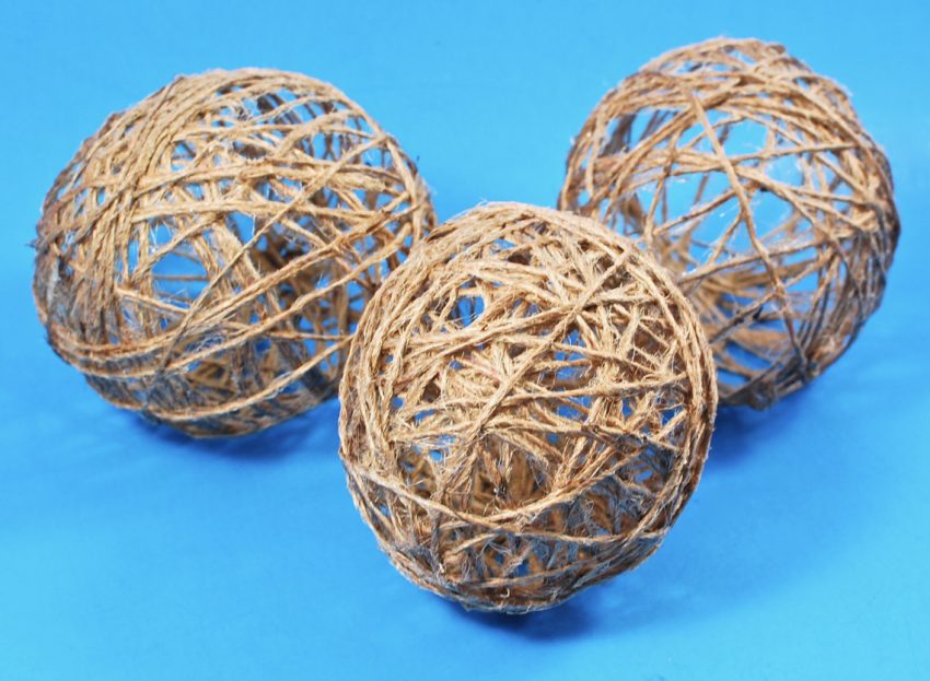 decorative twine orbs