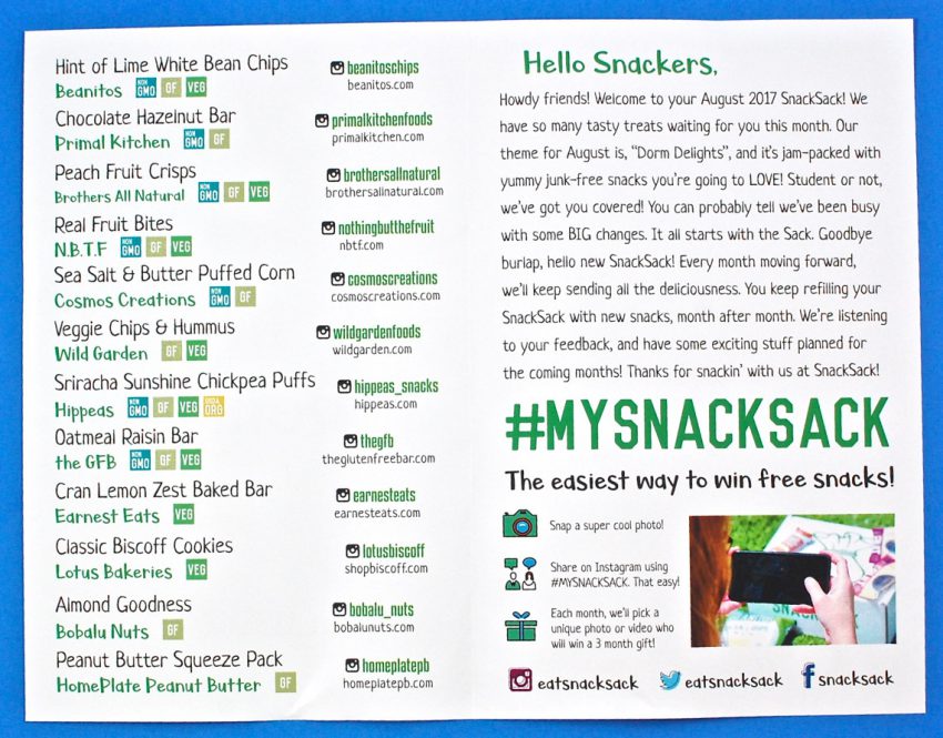 Snacksack coupon