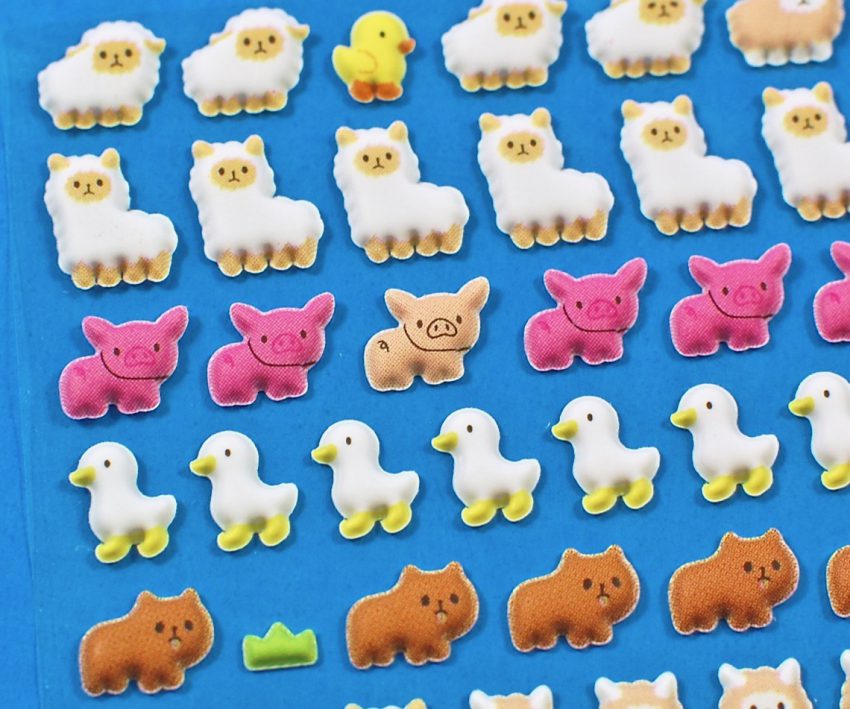 puffy animal stickers