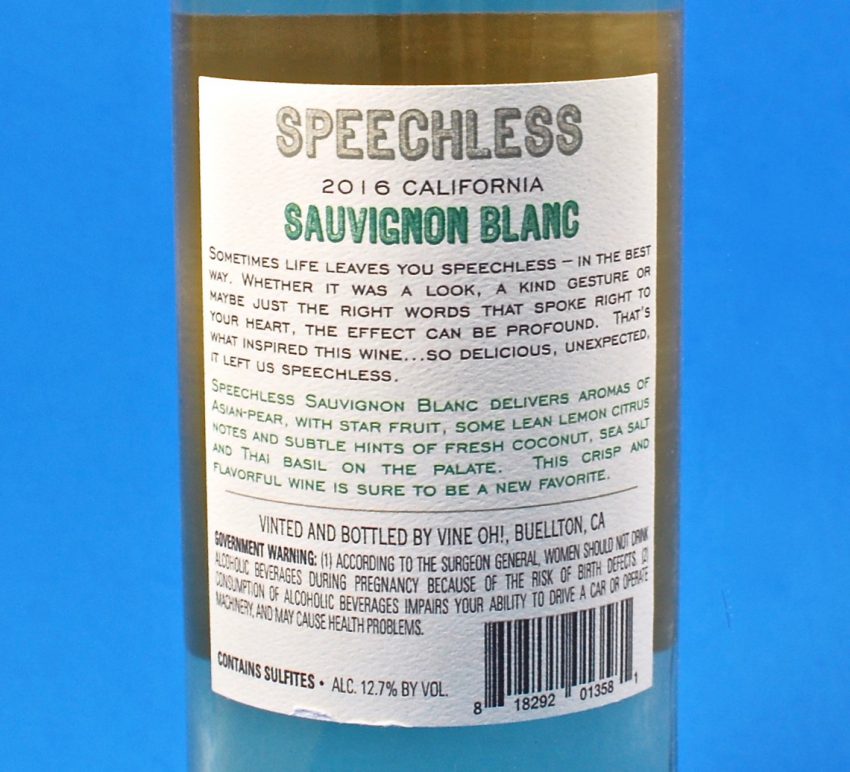 Speechless wine