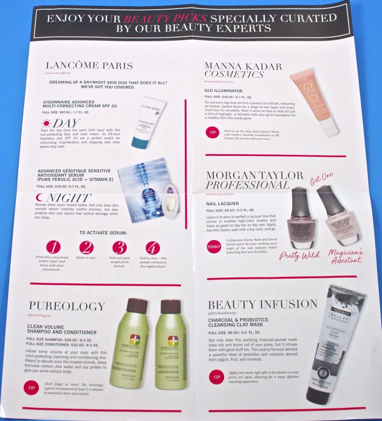 Glossybox contents