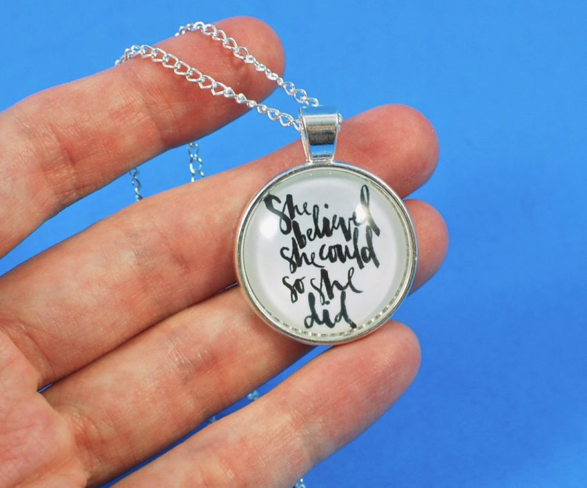she believed she could so she did necklace