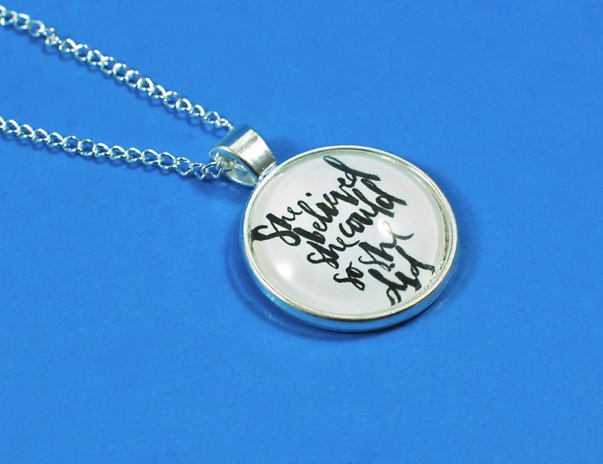 she believed she could so she did necklace