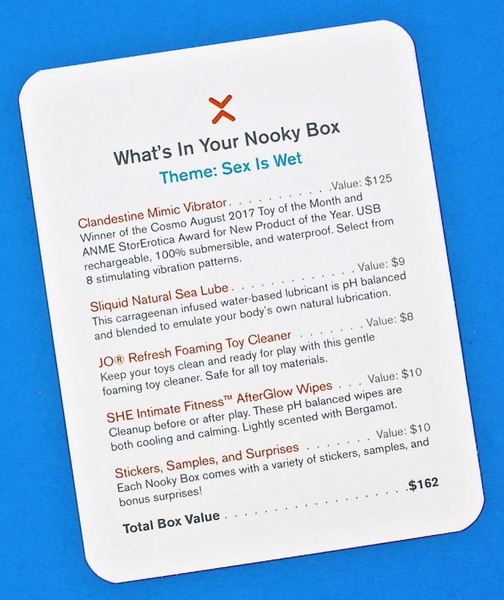 Sex is Wet nooky box