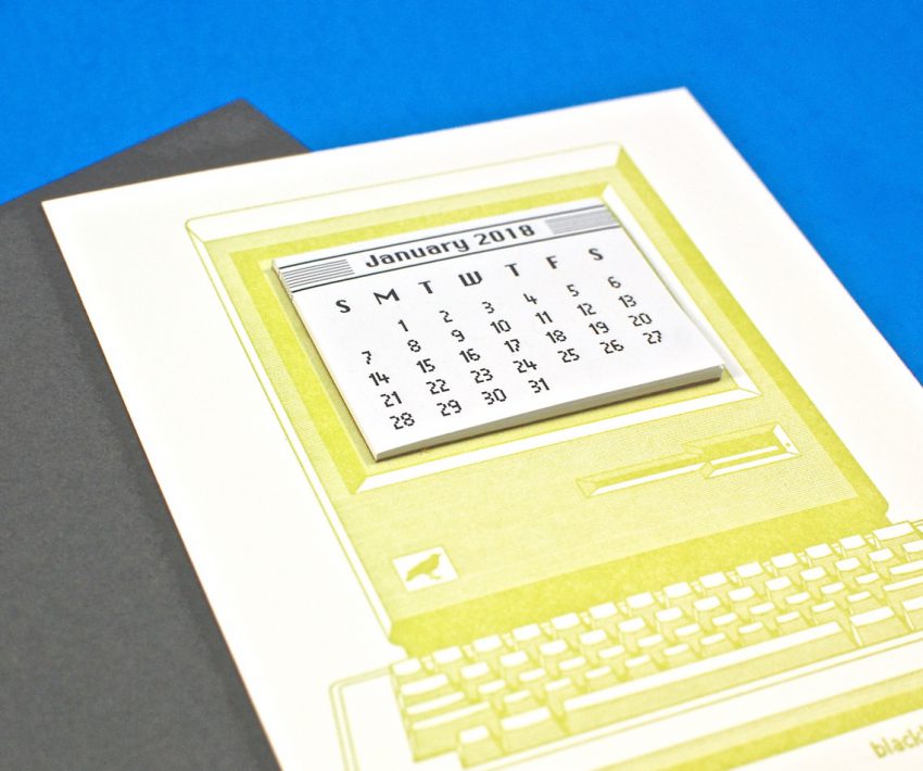 computer calendar card