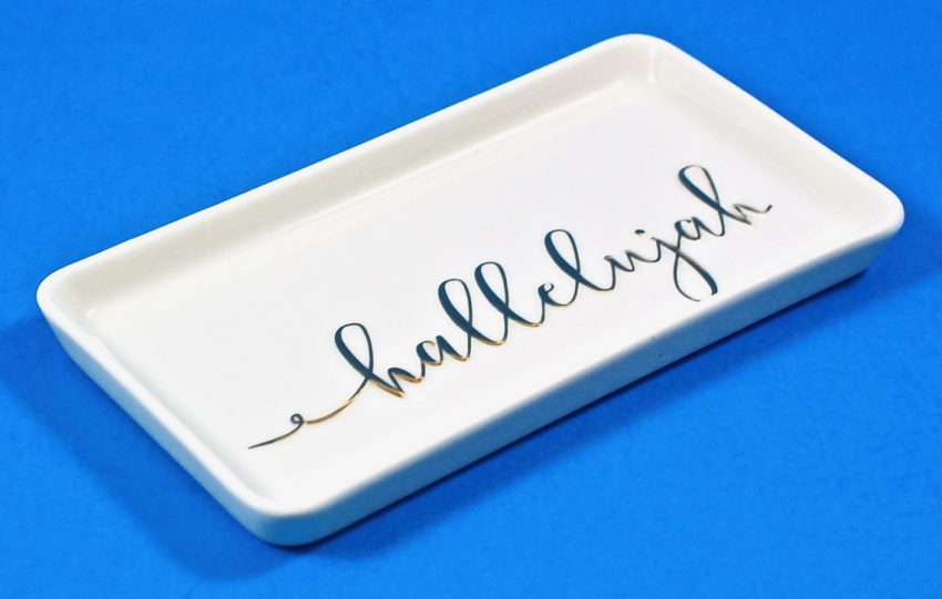 hallelujah trinket tray