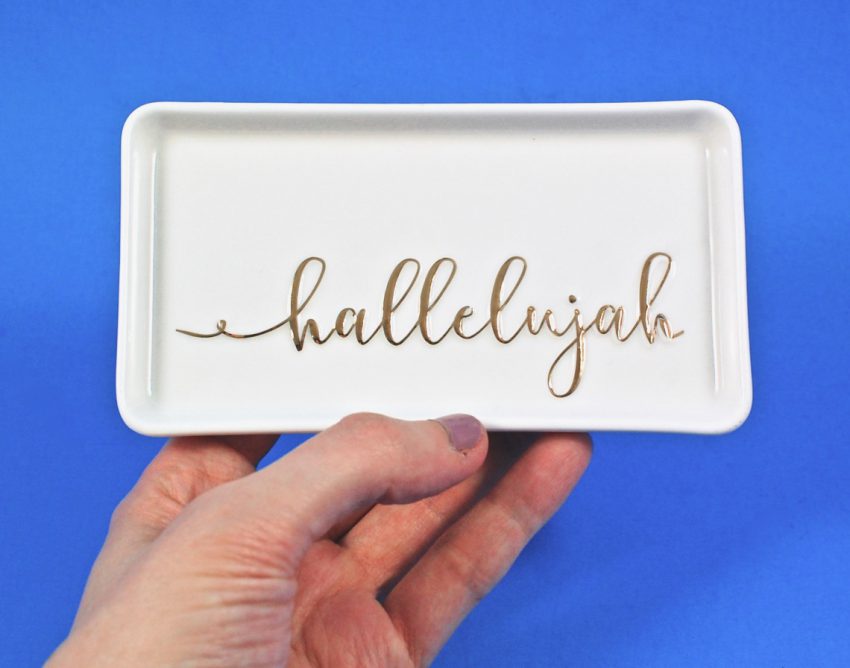 hallelujah trinket tray