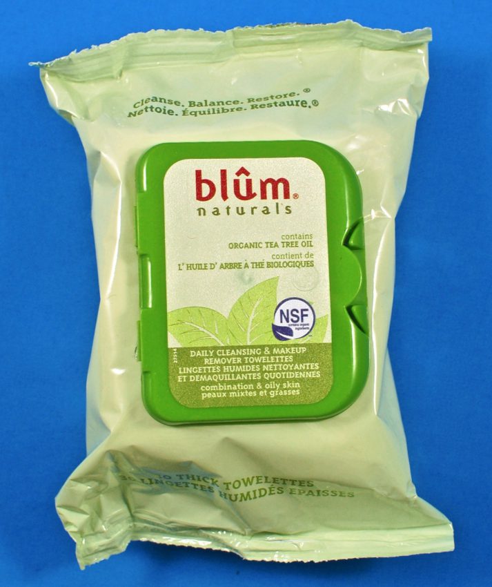 Blum makeup remover wipes