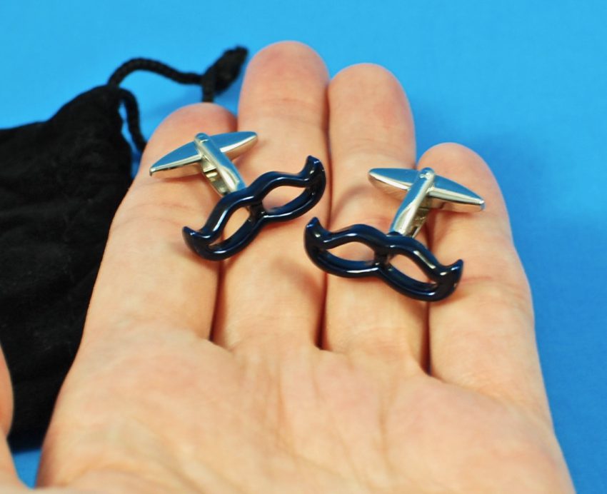 mustache cufflinks