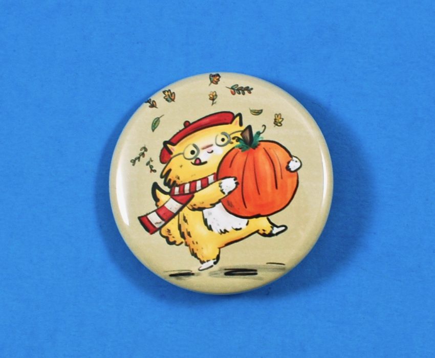 pumpkin cat pin