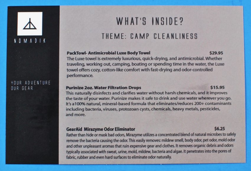 Nomadik box contents