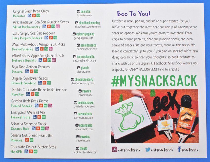 October Snack Sack review