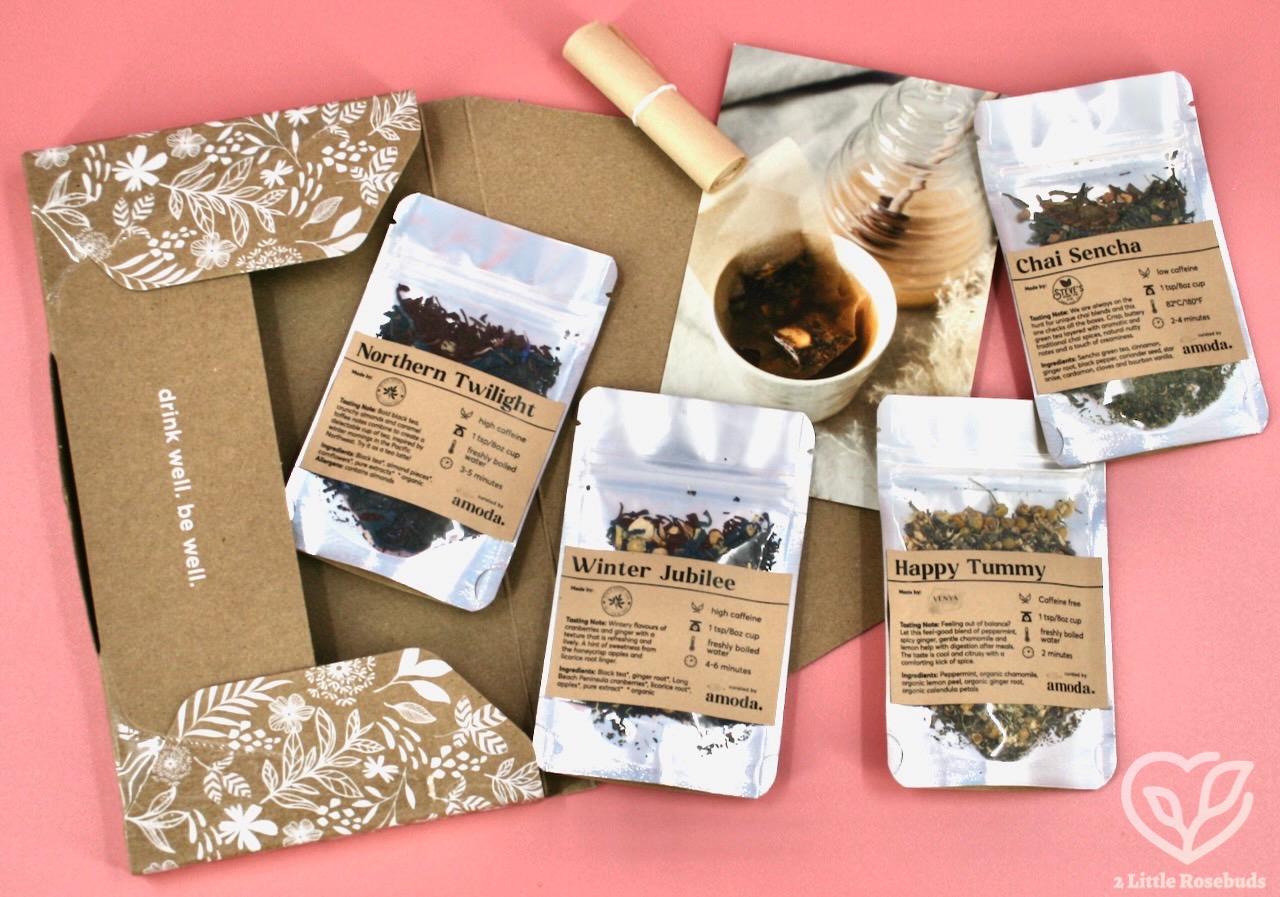 Amoda Tea January 2023 Tea Subscription Box Review 2 Little Rosebuds