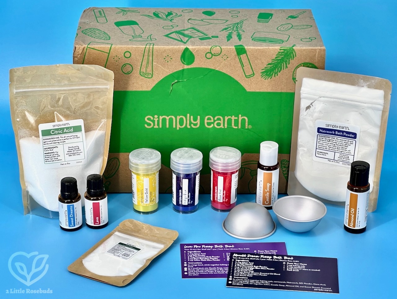 simply earth fizz & flow bath bomb kit review